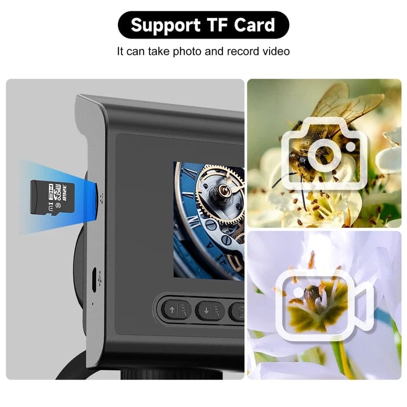 digitalni mikroskop sa lcd ekranom 1000x sa TF karticom za fotografisanje i snimanje insekata i cveća