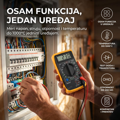 digitalni multimetar za električare meri napon u razvodnom ormanu, benefiti proizvoda