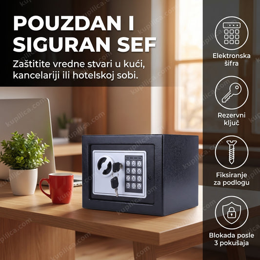 digitalni sef sa 2 ključa na radnom stolu, benefiti proizvoda