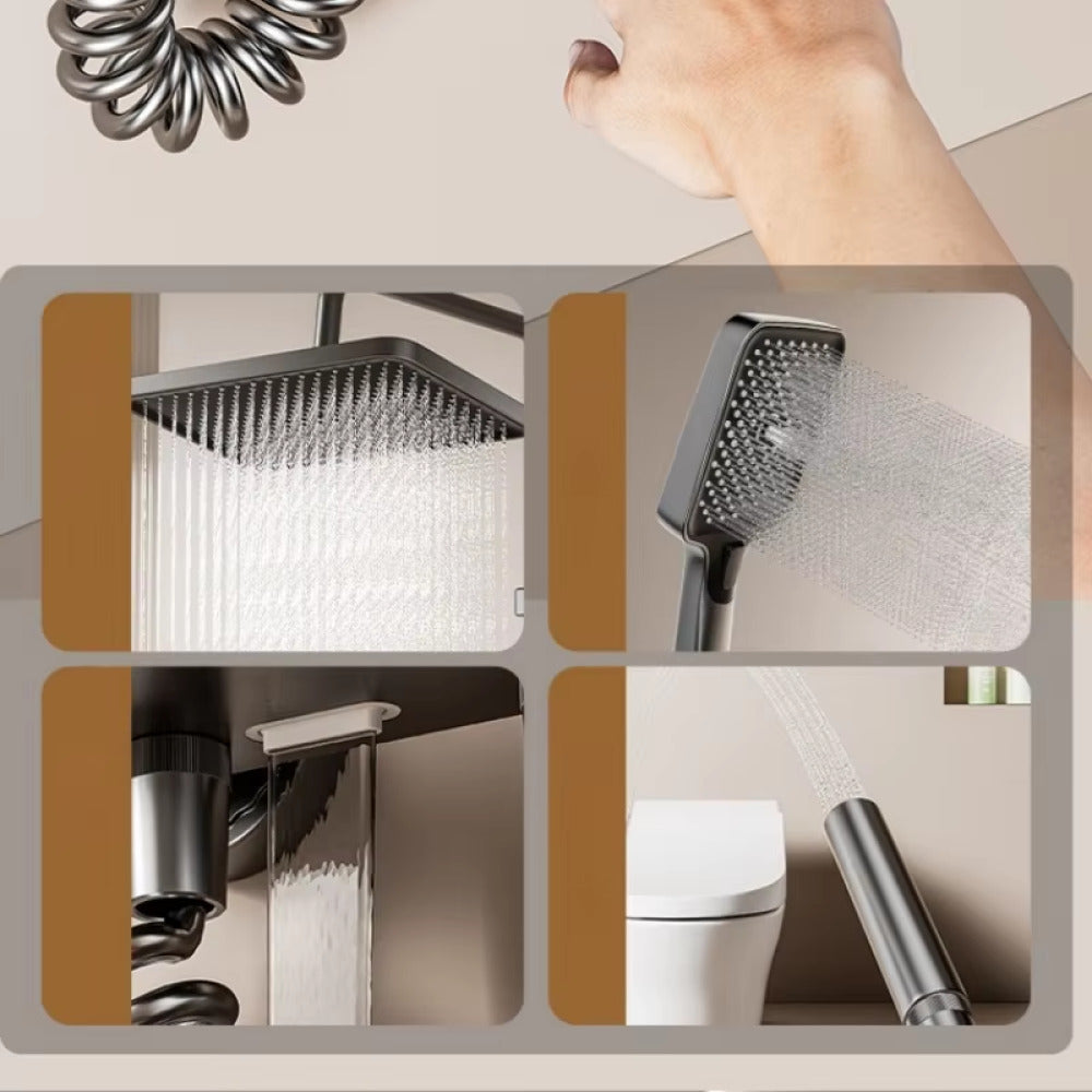 digitalni tuš set sa LED ekranom — detalj 1