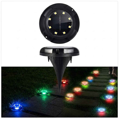 solarne RGB zidne lampe DiscLight — pregled