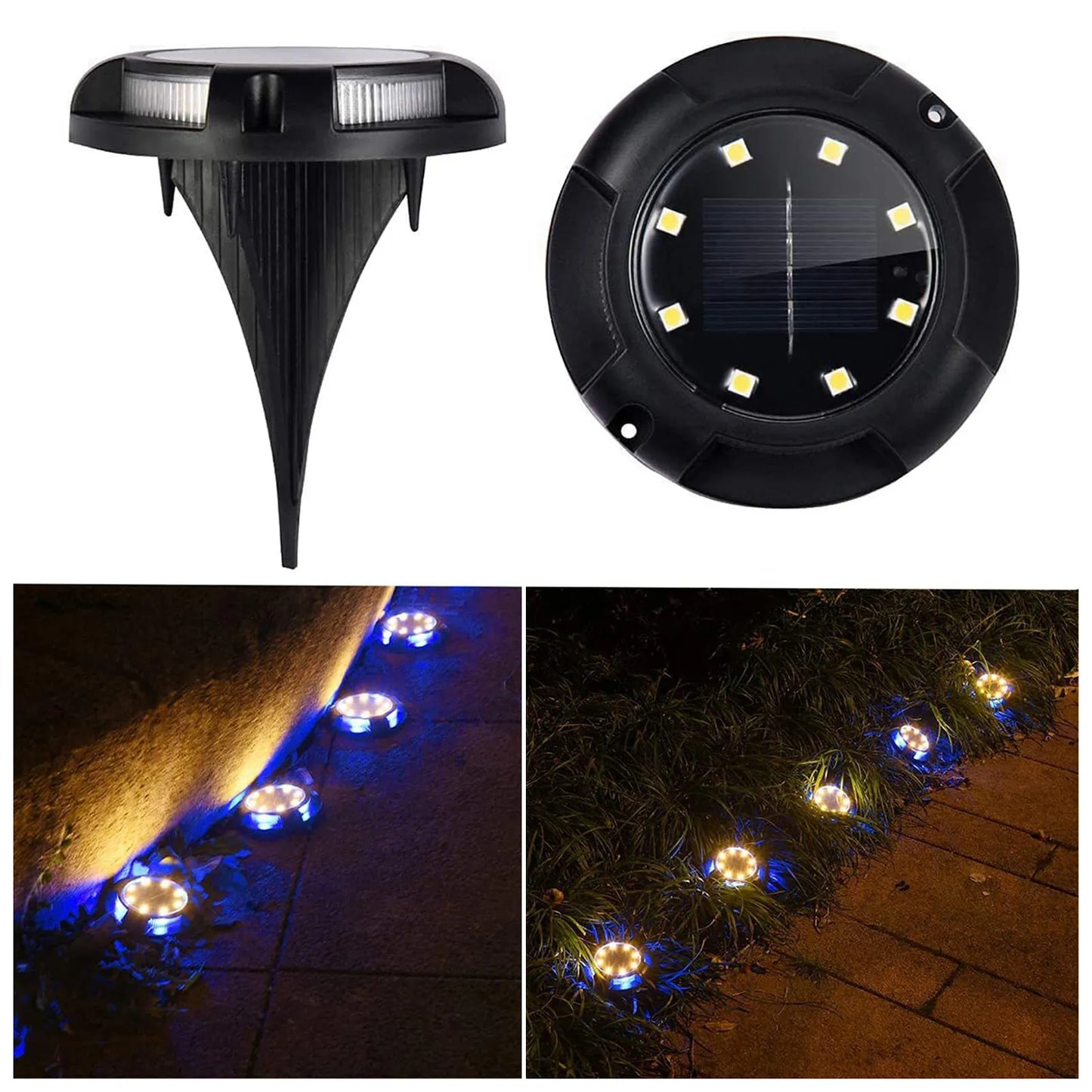 solarne RGB zidne lampe DiscLight — detalj 3