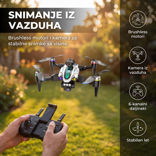dron w29hw sa kamerom leti u dvorištu sa daljinskim upravljačem — benefiti proizvoda