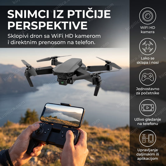 dron sa kamerom silver eagle iznad jezera pri zalasku sunca, benefiti proizvoda