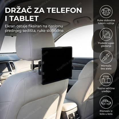 crni držač za tablet za zadnje sedište u automobilu sa ugašenim ekranom, benefiti proizvoda