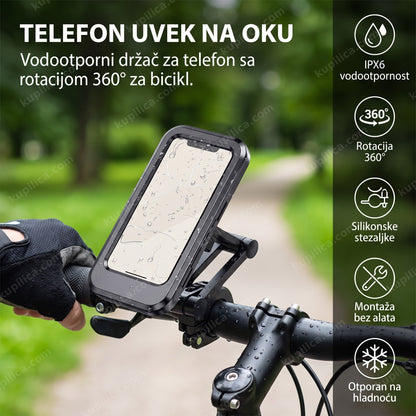Vodootporni držač za telefon montiran na upravljaču bicikla, benefiti proizvoda