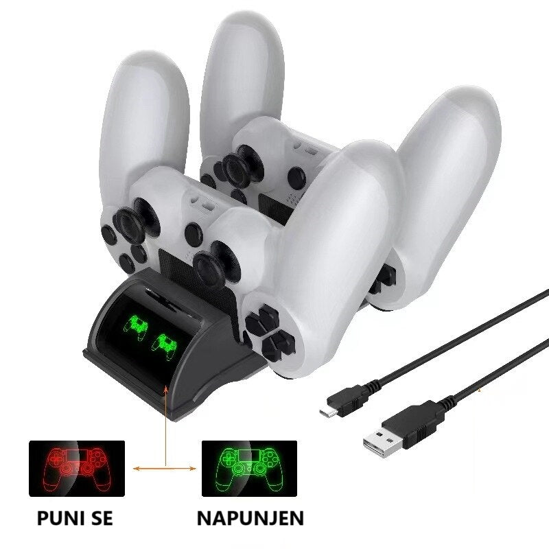 dual punjač za PS4 kontrolere — pregled