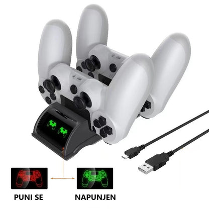 dual punjač za PS4 kontrolere — pregled