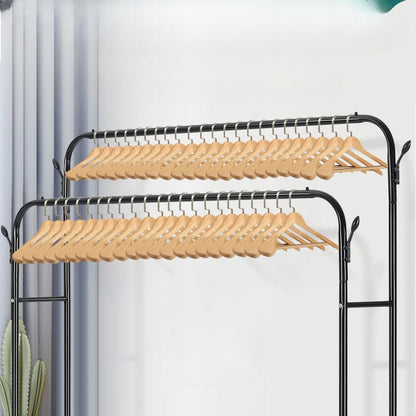dupli stalak za garderobu sa policom — detalj 1