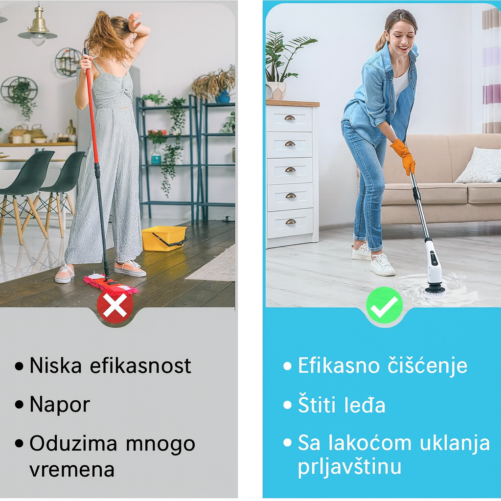 električna četka u rukama