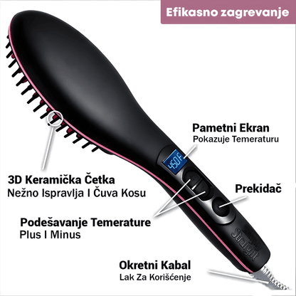 električna četka za ravnanje kose 2 u 1 — detalj 2