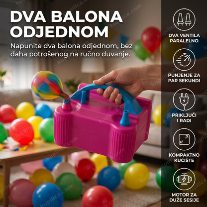 električna pumpa za balone puni šarene party balone za rođendansku proslavu, benefiti proizvoda