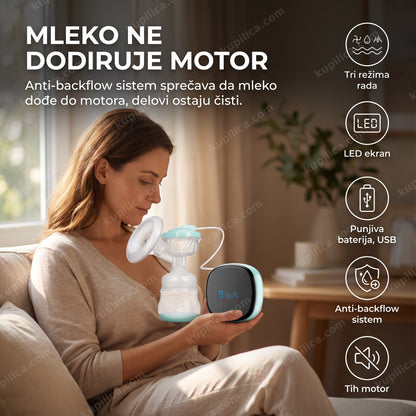električna pumpica za izmuzavanje rh338 — majka koristi pumpicu sa led ekranom kod kuće, tri režima rada, anti-backflow sistem, tih motor