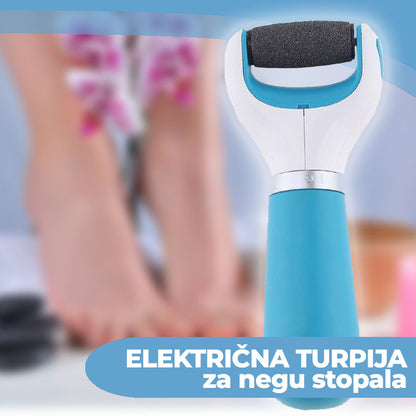 Električna turpija za pete na baterije — detalj 1