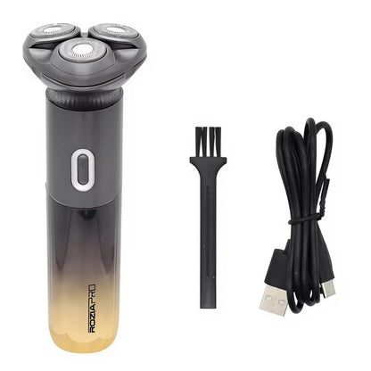 roziapro brijač sa tri glave, četkicom za čišćenje i usb kablom za punjenje