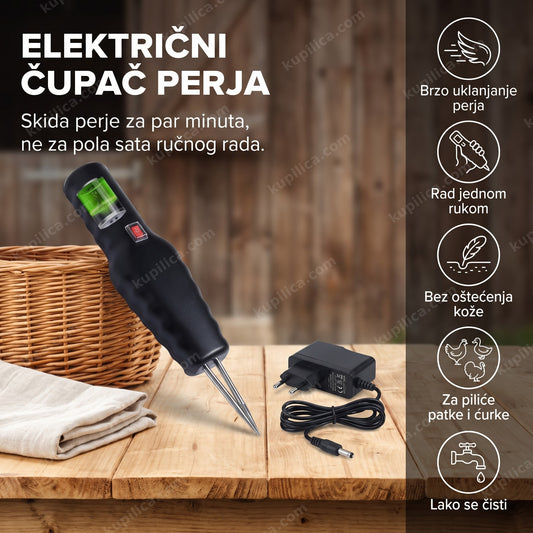 Električni čupač perja za živinu na radnom stolu, benefiti proizvoda