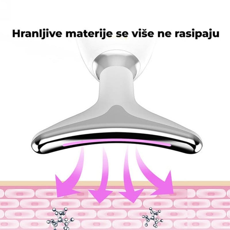 masažer za lice 3u1 EMS toplota LED — detalj 6