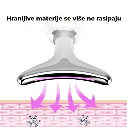 masažer za lice 3u1 EMS toplota LED — detalj 6