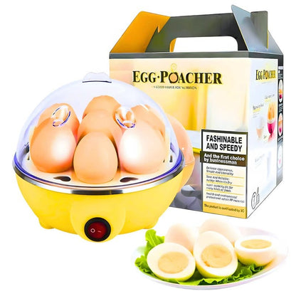 električno kuvalo za jaja sa poklopcem, kuvanim jajima i pakovanjem Egg Poacher