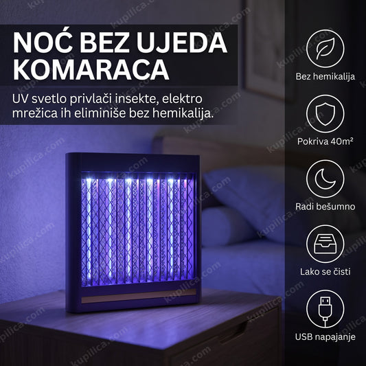 elektro šok UV lampa protiv komaraca na noćnom stočiću