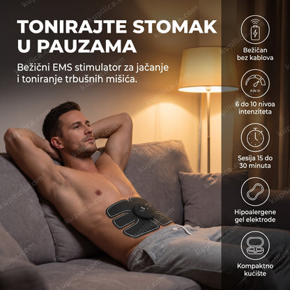 ems stimulator sa elektrodama na stomaku odrasle osobe, benefiti proizvoda