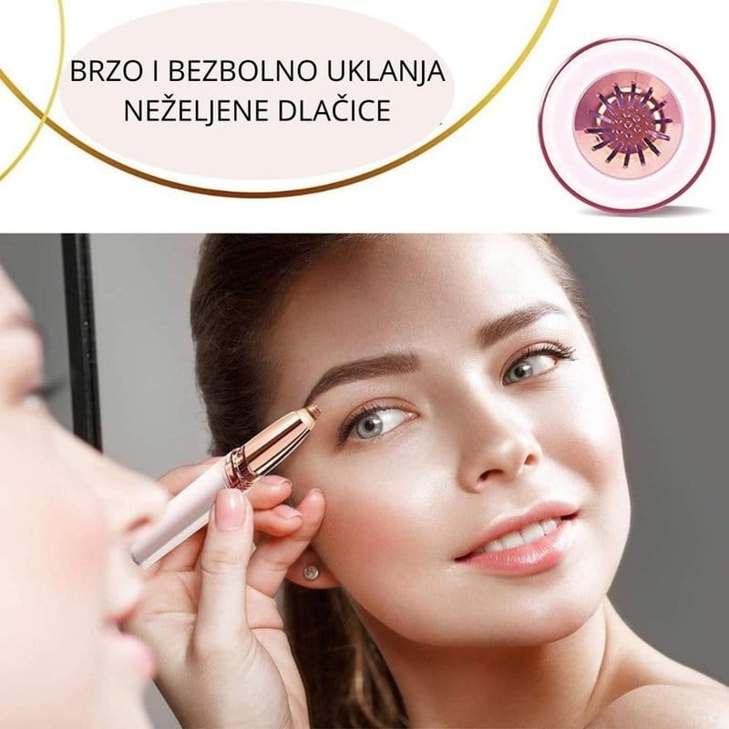 epilator za obrve sa LED svetlom — detalj 1