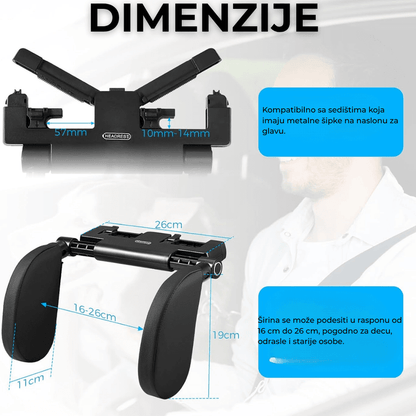 ergonomski jastuk za vrat za auto — detalj 1
