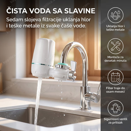 filter za slavinu sa mlazom vode u kuhinji — benefiti proizvoda
