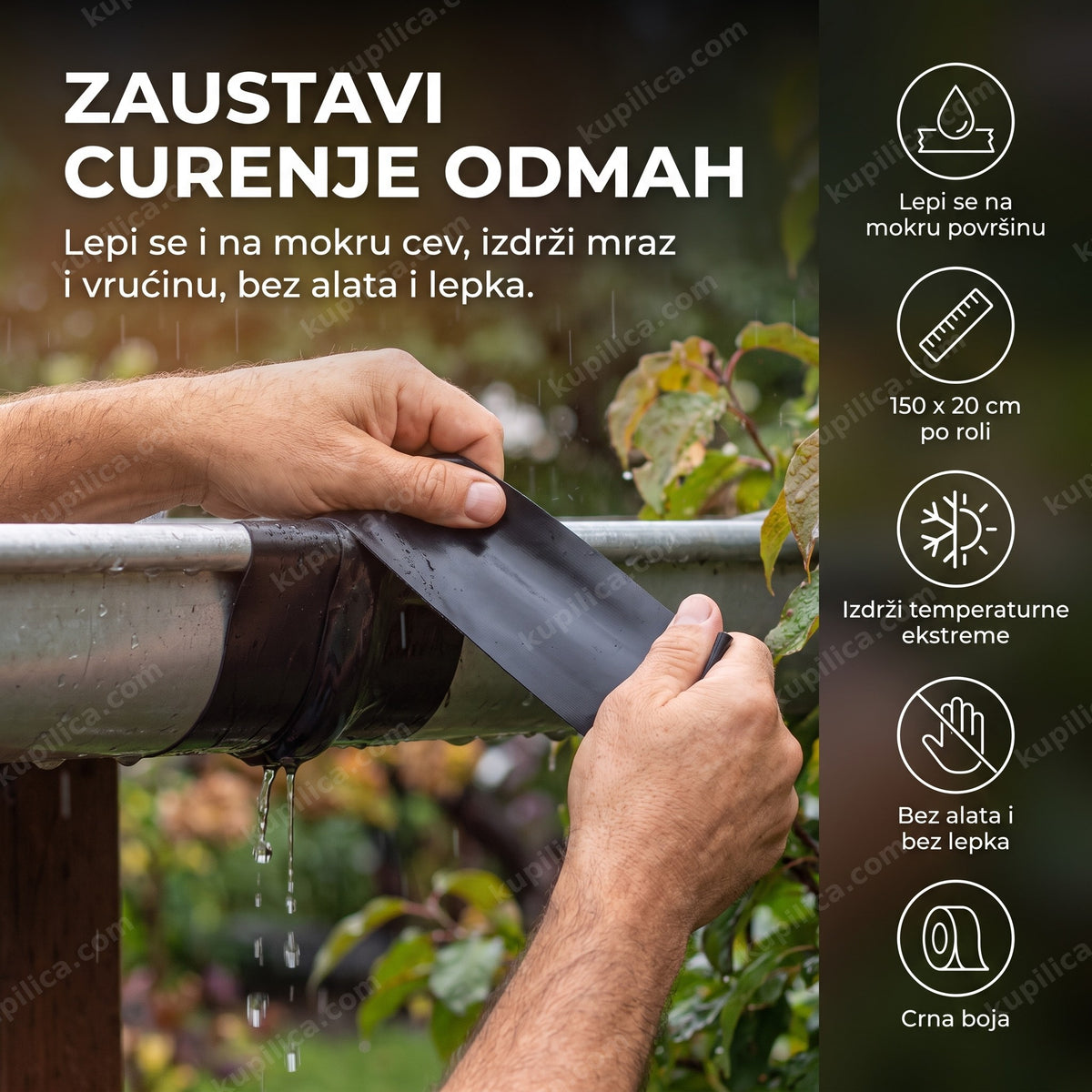 flex traka za zaptivanje curenja na oluku spolja, benefiti proizvoda