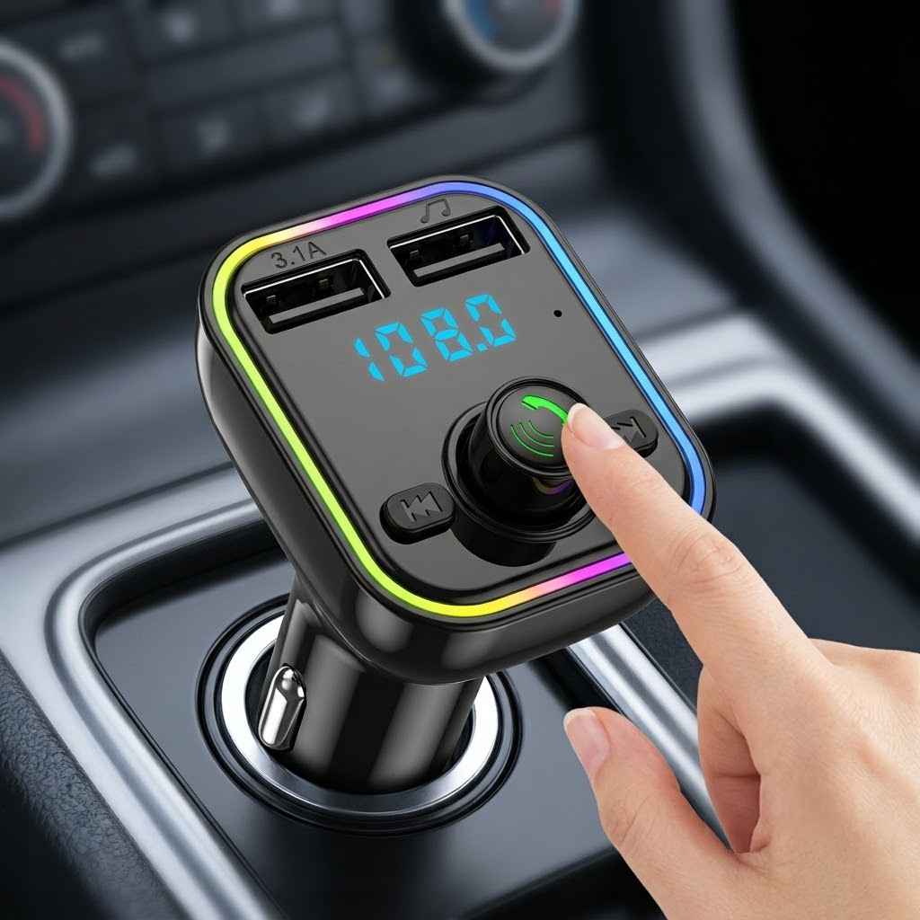 FM transmiter G37 — Bluetooth transmiter sa dva USB porta u upaljaču automobila