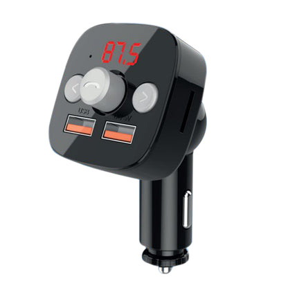 FM transmiter KCB-907 spreda — LED displej 87.5, tri dugmeta, USB i DC 5V izlazi