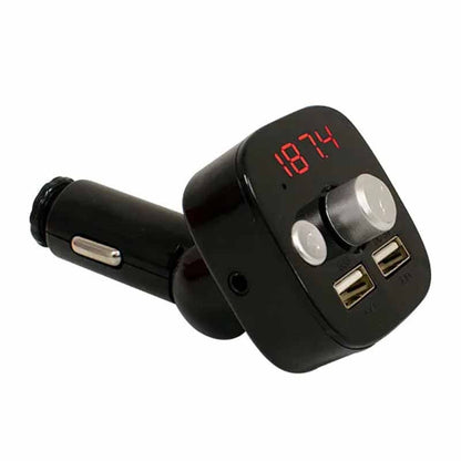 FM transmiter KCB-907 iz profila — 3,5 mm AUX ulaz, dva USB izlaza i pokretni zglob