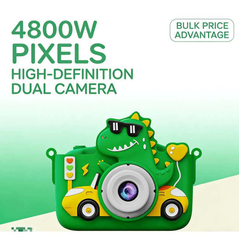 fotoaparat za decu dinosaurus zeleni — pregled