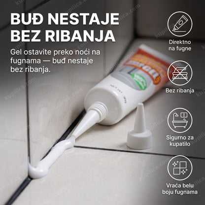 gel za uklanjanje buđi nanesen na fugne u kupatilu, benefiti proizvoda