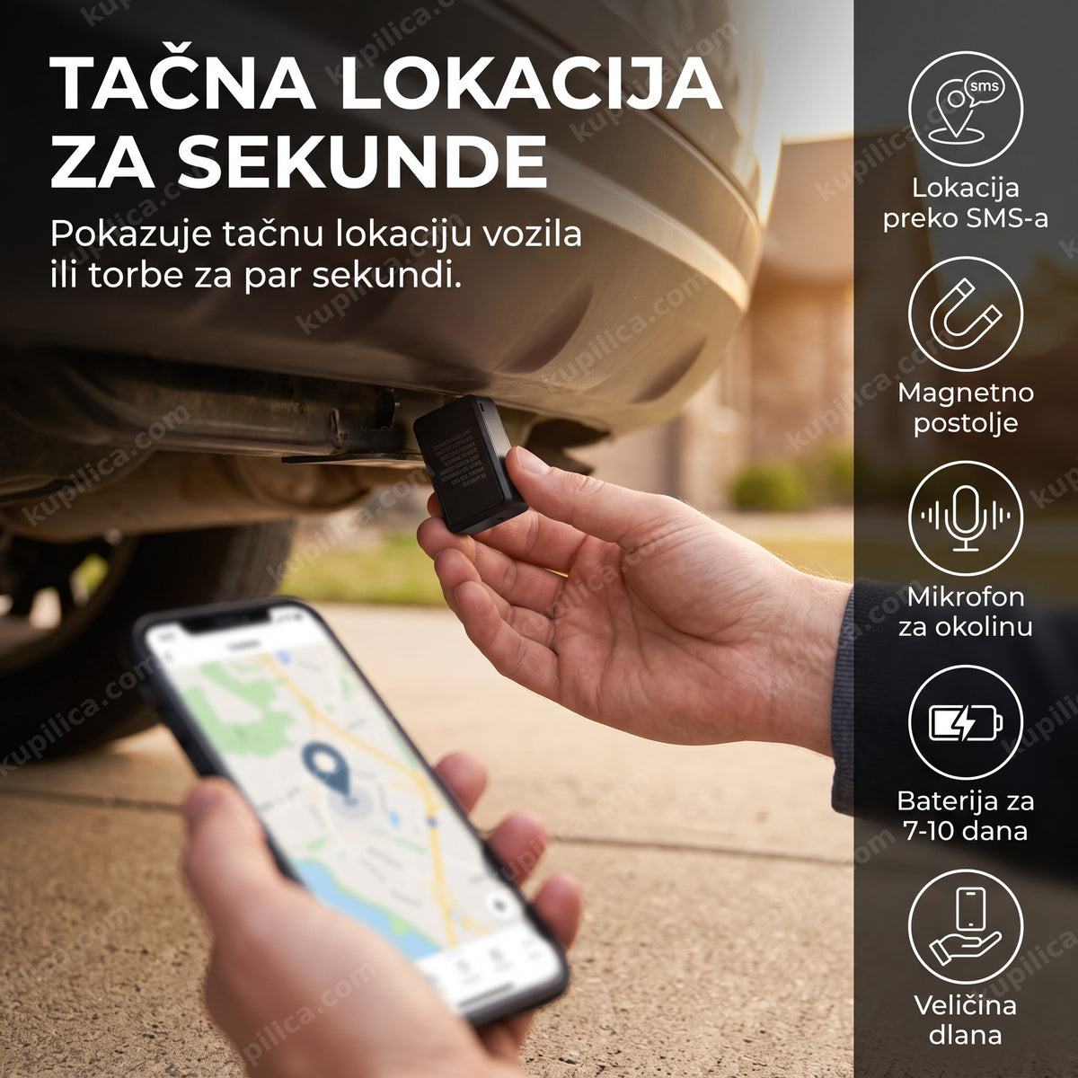 gps lokator i prisluškivač postavljen ispod vozila, benefiti proizvoda