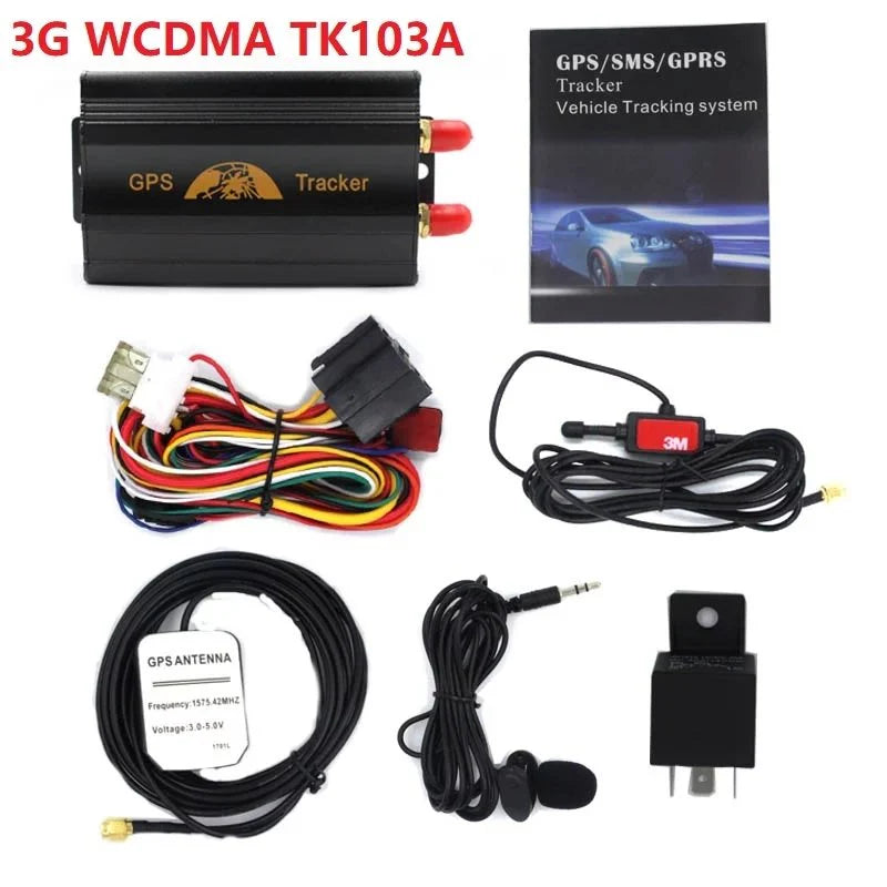 gps tracker za praćenje vozila coban tk103a sa kablovima, antenom i uputstvom