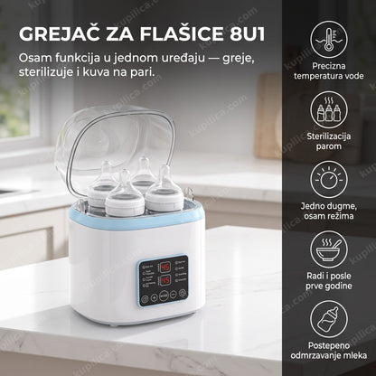 beli grejač za flašice i sterilizator sa četiri flašice unutra, benefiti proizvoda