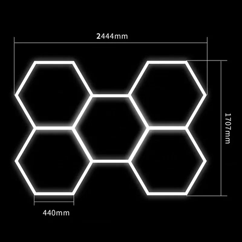 heksagonalna led rasveta za auto detailing — detalj 4