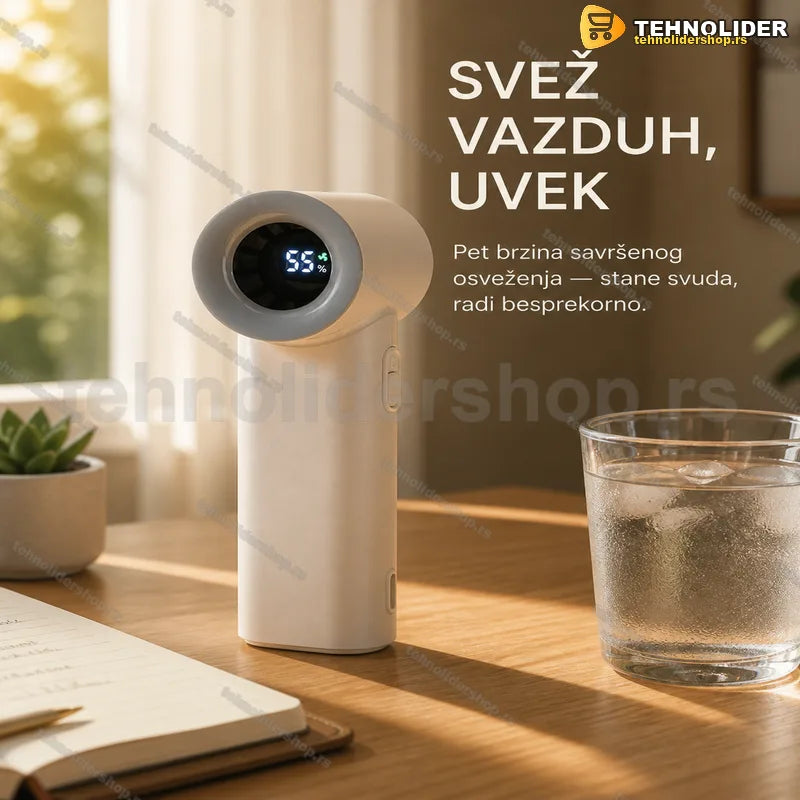Helios stoni ventilator sa bež kućištem i kontrolama za pet brzina