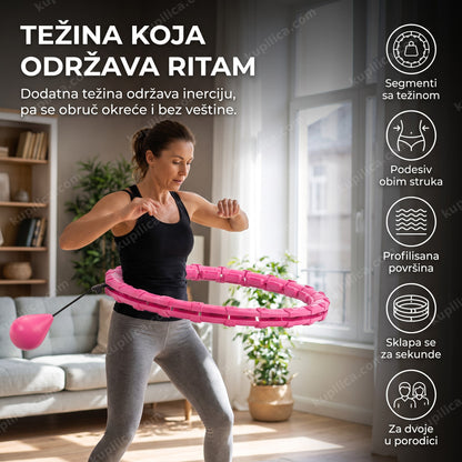 Hula hop sa opterećenjem — modularni obruč sa podesivim obimom struka