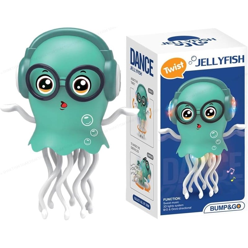 interaktivna igračka meduza dancing jellyfish pored kutije sa natpisom Twist