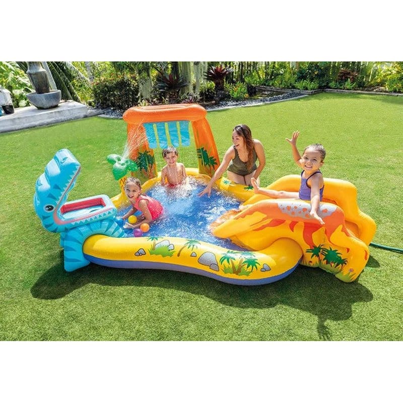 INTEX Dino Play Centar sa toboganom i vodopadom u dvorištu