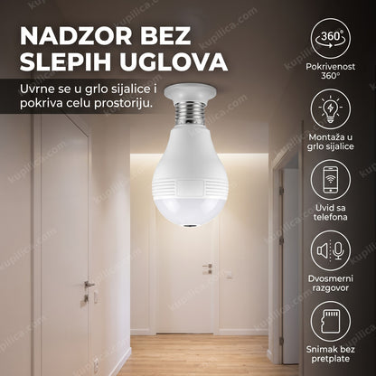 ip kamera u sijalici uvrnuta u plafon hodnika, benefiti proizvoda
