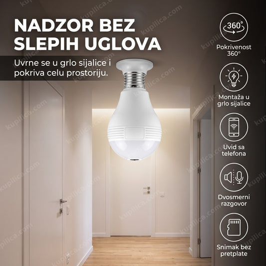 ip kamera u sijalici uvrnuta u plafon hodnika, benefiti proizvoda