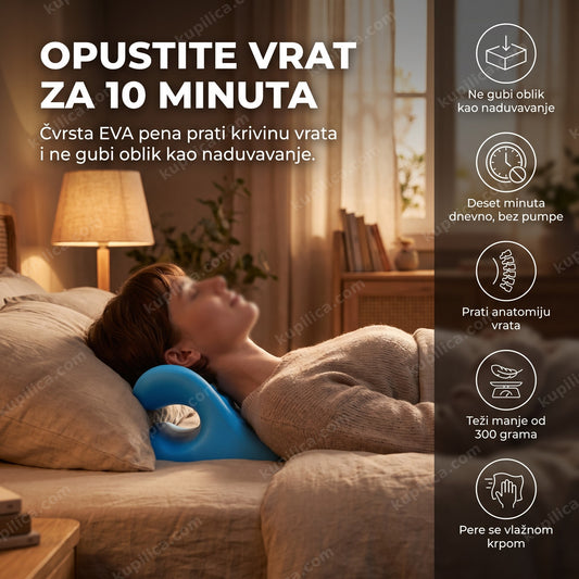 ergonomski jastuk za istezanje vrata od eva pene tokom večernjeg opuštanja — benefiti proizvoda