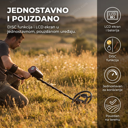jednostavan detektor metala sa disc funkcijom, pretraga terena detektorom metala, benefiti proizvoda