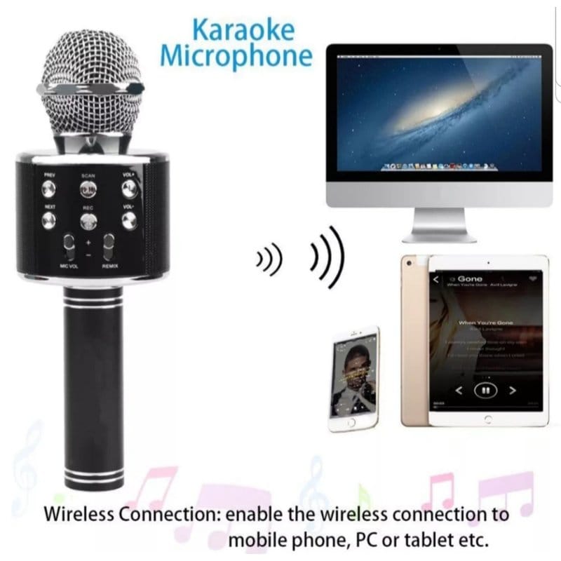 karaoke bluetooth mikrofon WS-858 — detalj 9