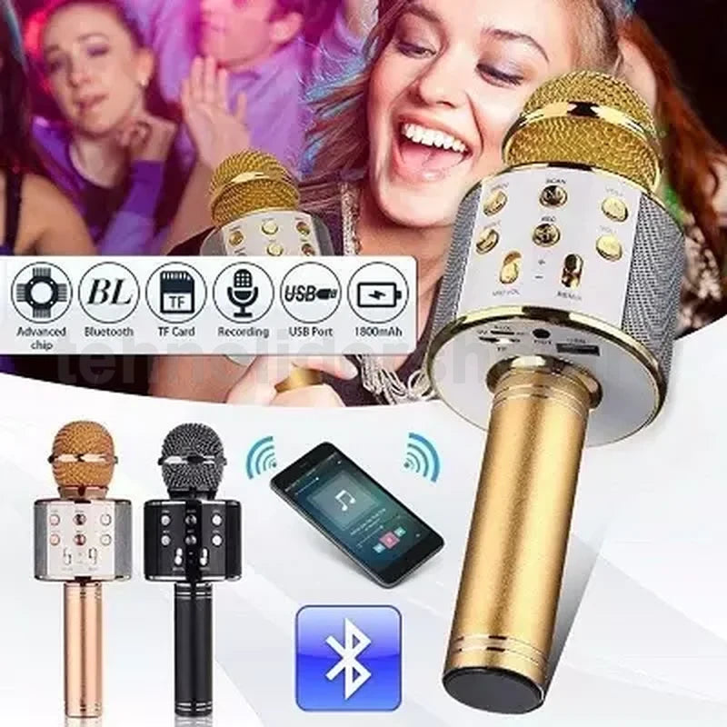 karaoke bluetooth mikrofon WS-858 — detalj 6