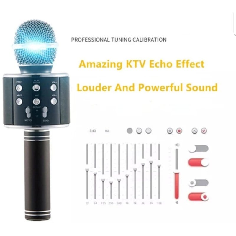 karaoke bluetooth mikrofon WS-858 — detalj 8