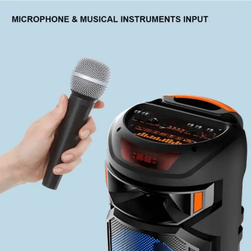 karaoke bluetooth zvučnik sa dva mikrofona — detalj 9